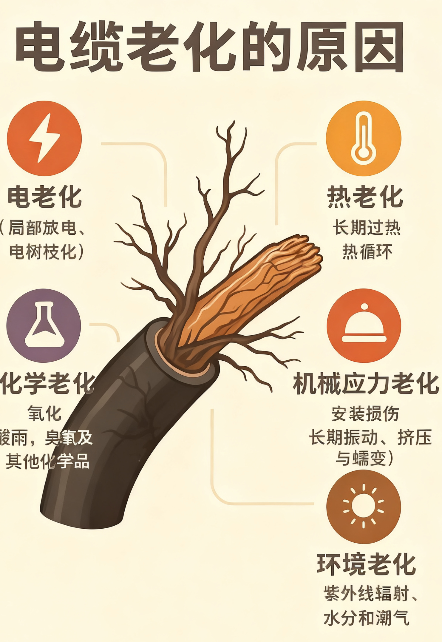 電纜絕緣層為什么會老化？五個最常見的原因